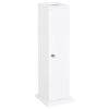 Toilet Paper Storage Cabinet 26" Narrow Bathroom Organizer Floor Standing White