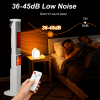 3-in-1 Quiet Space Heater - 120° Wide Coverage, 3D Fireplace Effect, Timer & Remote, Portable Indoor Heater with Multiple Protections