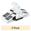 (2 pack) Non-Slip Clothes Hangers, 10 Pack, White, Durable Plastic, TPE Strips