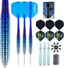 Steel Tip Darts Set,3 Pack Professional Steel Tip Dart Set Darts Set with Dart Flights and Dart Shafts and Accessories
