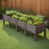 SOGA 160cm Deep Raised Garden Bed – Durable Planter Box with Legs for Vegetables, Herbs, and Flowers, Outdoor Garden Container for Home, Patio