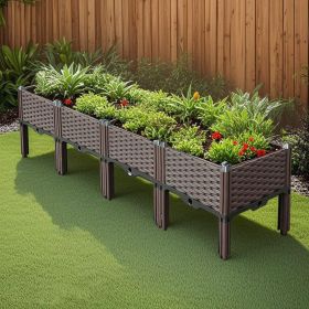 SOGA 160cm Deep Raised Garden Bed – Durable Planter Box with Legs for Vegetables, Herbs, and Flowers, Outdoor Garden Container for Home, Patio