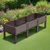 SOGA 120cm Deep Raised Garden Bed – Durable Planter Box with Legs for Vegetables, Herbs, and Flowers, Outdoor Garden Container for Home, Patio