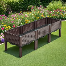 SOGA 120cm Deep Raised Garden Bed – Durable Planter Box with Legs for Vegetables, Herbs, and Flowers, Outdoor Garden Container for Home, Patio