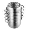 VEVOR Steamer Pot 11.8in/30cm, 5 Tier Steamer Pot for Cooking with 10QT Stock Pot, 3 Vegetable Steamers & 2 Steaming Trays