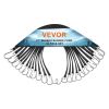 VEVOR 50 Piece Flat Bungee Cord, 19.8 mm Heavy Duty Bungee Straps with Steel S-Hooks, 21" Elastic Bungee Rope for Cargo, Tarps, Trucks and Tent, Black
