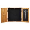 VEVOR Dartboard Cabinet, Solid Wood Dartboard Cabinet Set, Official Size Hideaway Cabinet with Socreboard and Accessories, Features Easy Assembly