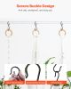VEVOR S Hooks 36 Pack, 39.68 LBS Capacity for Bars up to 0.85 Inch, S Shaped Hooks with Safety Buckle, Heavy Duty Metal Hangers for Plants, Jeans