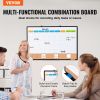 VEVOR 36"x 24" Monthly Calendar Whiteboard & Cork Board Combo with Aluminum Frame