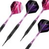 Darts Plastic Tip Set - 18g 21g Colorful Rainbow Soft Tip Darts 50 Anti-Loose O-Rings 6 Shaft (Aluminum/Nylon 45mm) 6 Durable Flights Extra 50 Soft Ti