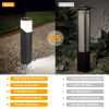 Outdoor Landscape Pathway Lights Modern Bollard Lamp Waterproof Aluminum Floor Lamp Wired with E26 Bulb Socket for Walkway Patio Yard Porch 17216