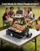 VEVOR Commercial Griddle, 16.9" Heavy Duty Manual Flat Top Griddle, Countertop Gas Grill with Non-Stick Cooking Plate, Steel Natural Gas Griddle