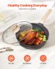 VEVOR 17 Piece Pots and Pans Set Nonstick, Granite Cookware Set, Induction Cookwares, Kitchen RV Cooking Sets with Frying, Sauce, Saute