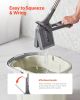 VEVOR Sponge Mop, High-Density PU Sponge Mop with 1 Pcs Sponge Mop Replacement , Easy to Squeeze Sponge Mop with Hook & Loop for Head Change