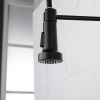 Kitchen Faucets Commercial Solid Brass Single Handle Single Lever Pull Down Sprayer SpringKitchen Sink Faucet Matte Black