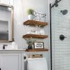 Wall-mounted storage shelves, suitable for bathrooms, bedrooms, kitchens, living rooms, etc., can be hung, ideal for small farmhouse-style decor