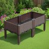 SOGA 80cm Deep Raised Garden Bed – Durable Planter Box with Legs for Vegetables, Herbs, and Flowers, Outdoor Garden Container for Home, Patio