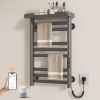 SIOYIE Heated Towel Rack with Shelf and Wi-Fi App Control, 8 Bars Electric Wall Mounted Towel Warmer with Timer & Adjustable Temperature