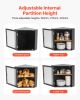 VEVOR Corner Bread Box for Kitchen Counter, Double Layer Large Capacity Bamboo Bread Storage Container, Farmhouse Wooden Breadbox for Homemade Bread