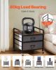 VEVOR Mini Fridge Stand with Storage, 176 lb-Capacity Mini Fridge Table with 2 Drawers & 4 Swivel Wheels, Mobile Mini Fridge Shelf