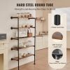 VEVOR Industrial Pipe Shelf, 5 Tier 2PCS, 11.8in Applicable Board Width Wall-Mount Floating Rustic Wood Shelves Bracket Bookshelf