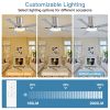 72 in. Nickel Lowe Profile Ceiling Fan with Light