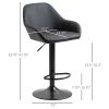 Swivel Bar Stool Collection Black PU Leather Seating Steel Base Elegant Durable
