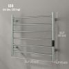 Towel Warmer, Stainless Steel Smart WiFi Heated Towel Rack, Wall Mounted with 6 Bars and Adjustable Temperature, Silver