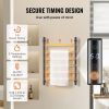 VEVOR 6 Bars Towel Warmer Rack, Wall Mounted Heated Towel Rack for Bathroom, IPX5 Waterpoof Towel Heater Rack with Timer & LED Display Screen