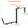 Telescopic Window Planter Bracket, Iron No-Drill Wall-Mounted Flower Box Holder, 6.1-11.6" Tray & 2.36-6.9" Dual-Size Hook