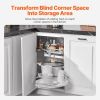 VEVOR Swing Right Blind Corner Cabinet, Pull Out Organizer for 36 inch Width Blind Cabinet, 2 Tier Height Adjustable Swing Tray