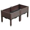 SOGA 80cm Deep Raised Garden Bed – Durable Planter Box with Legs for Vegetables, Herbs, and Flowers, Outdoor Garden Container for Home, Patio