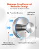 VEVOR Suction Cup Hooks for Shower, 2-Pack No Drill Stainless Steel Hooks, Suction Cup Shower Towel Hanging Hook, for Bathroom Wall, Kitchen, Glass