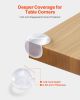 VEVOR Corner Protectors Baby Proofing, 24 Pack, Clear & Transparent Table Corner Guards Covers for Baby Safety, 1.34-inch Depth, 0.28-inch Thickness