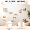 VEVOR Wall Mounted Cat Shelves, Cat Wall Shelves and Perches with Jumping Boards, Nest, Barrier Board & Cat Tree
