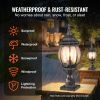 VEVOR 2 Pack Dusk to Dawn Outdoor Post Light, 20.87 in, Waterproof Lamp Post Light Fixtures with 5.5 in Pier Mount Base Glass Shade