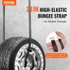 VEVOR 50 Piece Flat Bungee Cord, 19.8 mm Heavy Duty Bungee Straps with Steel S-Hooks, 21" Elastic Bungee Rope for Cargo, Tarps, Trucks and Tent, Black