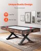 VEVOR 84" Air Hockey Table, Indoor Arcade Table Gaming Set with 2 Pushers, 2 Pucks, Electronic Scorer, X-shaped Legs & High-powered Blower
