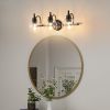 3-Lights Bathroom Vanity Lighting Fixtures Brushed Gold Modern Vanity Light 22Inch Bathroom Light Fixture Bathroom Lights Over Mirror with Clear Glass
