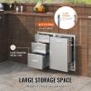 VEVOR Outdoor Kitchen Door Drawer Combo 29.5" W x 22.6" H x 21.7''D, Access Door/Triple Drawers with Propane Drawer and Adjustable Garbage Ring