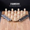 VEVOR Shuffleboard Table, 9 ft LED Light Up Shuffleboard for Family Game Room, 2 in 1 Shuffleboard and Bowling Combo Game Set