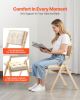 VEVOR Wooden Folding Chairs with Cushion, Set of 4, Portable Foldable Cushion Chair with Wooden Frame, Modern Padded Dining Chair for Kitchen, Office