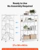 VEVOR 4-Tier Foldable Storage Shelf, 36W x 21D x 60 H Inch Folding Metal Rack Shelving Unit