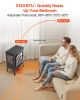 VEVOR 25.5inch Freestanding Fireplaces, 1500W 5120BTU Portable Electric Fireplace Stove Heater, with Overheating Protection,Adjustable Flames,Timer