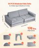 Modular Kids Play Couch, Sectional Toddler Sofa with Armrests, 28D Sponge & Short Pile