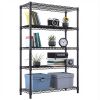 Steel Storage Shelving 5-Tier Utility Shelving Unit Steel Organizer Wire Rack for Home,Kitchen,Office,Garage