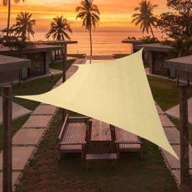 Artpuch Custom Size Beige Sun Shade Sail Triangle Canopy 185 GSM Durable Fabric UV Block Awning for Outdoor Patio Garden Backyard (Customized Availabl (Color: Beige, size: 07'x21')